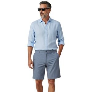 Ben Hogan Mens Size 40 Blue Heathered Performance Golf Shorts Activewear